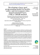 Developing a Fuzzy Goal Programming Model for Health, Safety, and Environment Risks Based on Hybrid Fuzzy FMEA-VIKOR Method