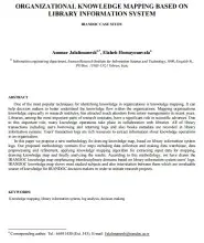 Organizational knowledge mapping based on library information system: IRANDOC case study