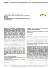  A Basic Comparative Framework for Evaluation of Digital Identifier Systems
