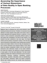 Assessing the Importance of Various Dimensions of Data Quality in Open Banking Processes