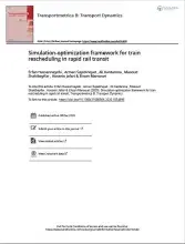 Simulation-optimization framework for train rescheduling in rapid rail transit