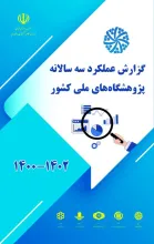 گزارش عملکرد سه‌سالانه پژوهشگاه‌های ملی کشور (سال‌های 1400-1402)